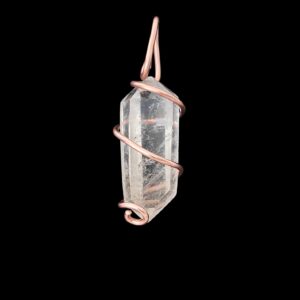 Crystal Quartz Copper Wrapped Pendant